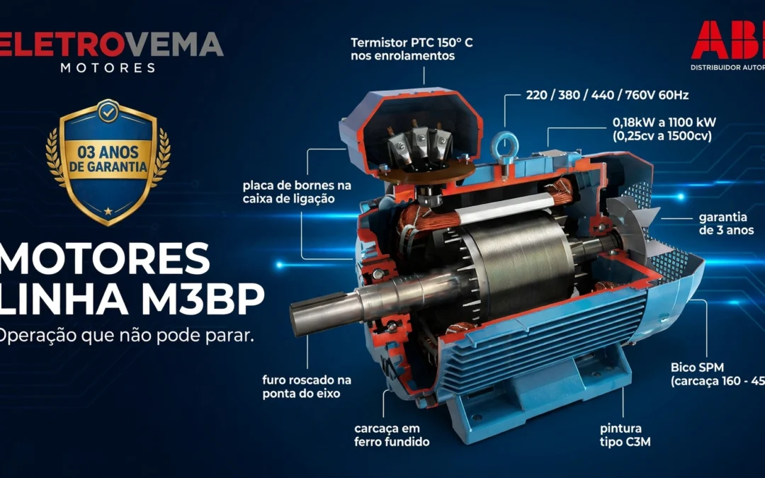 Motores Elétricos M3BP da ABB: A Chave para a Eficiência Energética e Produtividade Industrial
